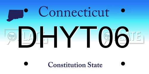DHYT06 Connecticut License Plate