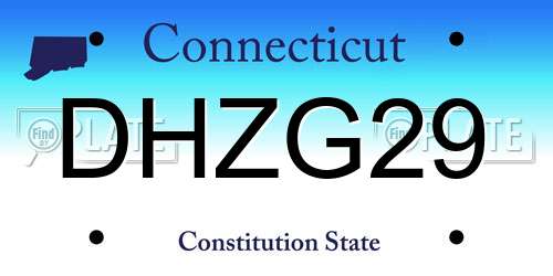 DHZG29 Connecticut License Plate