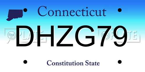 DHZG79 Connecticut License Plate