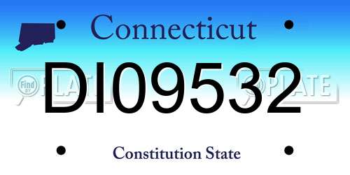 DI09532 Connecticut License Plate