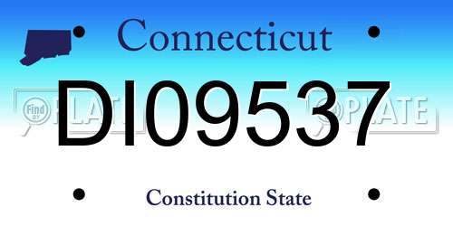 DI09537 Connecticut License Plate