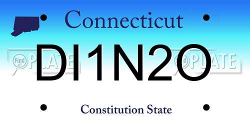DI1N2O Connecticut License Plate