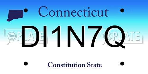 DI1N7Q Connecticut License Plate