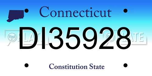 DI35928 Connecticut License Plate