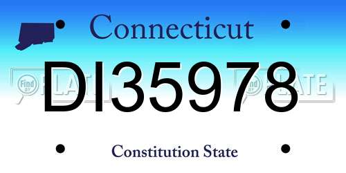 DI35978 Connecticut License Plate