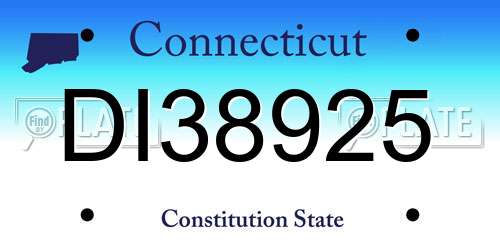 DI38925 Connecticut License Plate