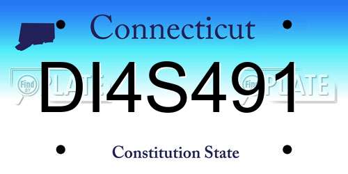DI4S491 Connecticut License Plate