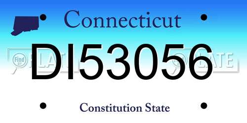 DI53056 Connecticut License Plate