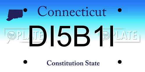 DI5B1I Connecticut License Plate