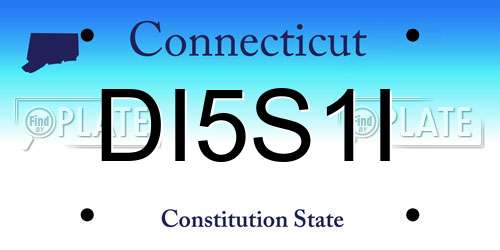 DI5S1I Connecticut License Plate