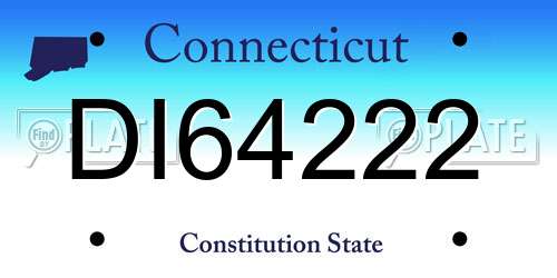 DI64222 Connecticut License Plate