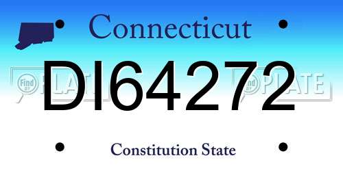 DI64272 Connecticut License Plate
