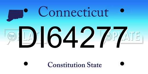DI64277 Connecticut License Plate