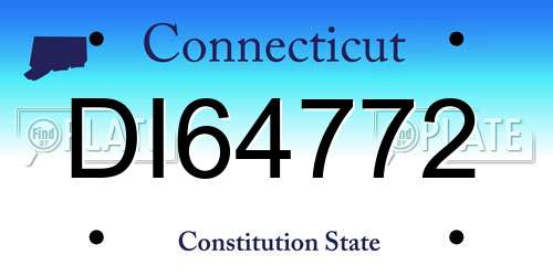 DI64772 Connecticut License Plate