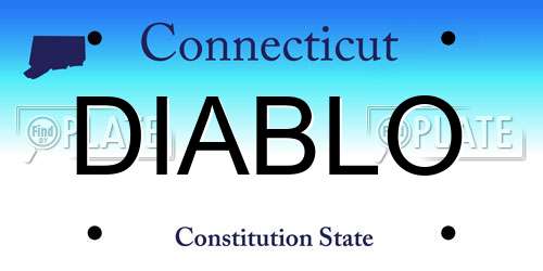 DIABLO Connecticut License Plate