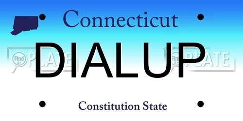DIALUP Connecticut License Plate