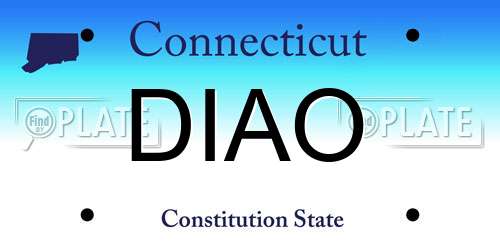DIAO Connecticut License Plate