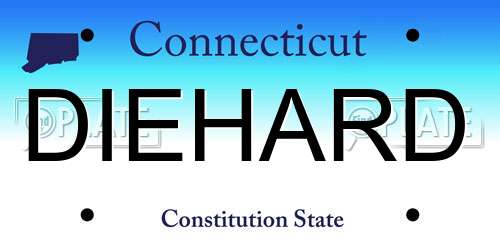 DIEHARD Connecticut License Plate
