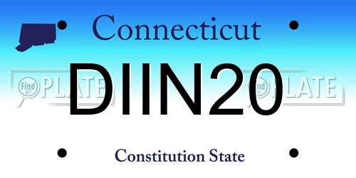 DIIN20 Connecticut License Plate
