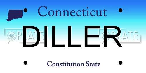 DILLER Connecticut License Plate