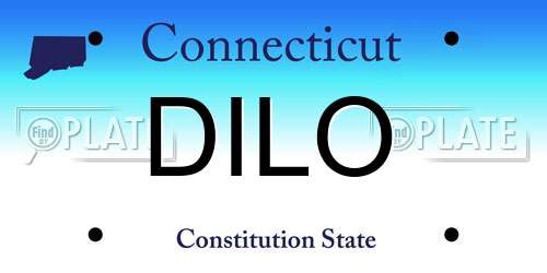 DILO Connecticut License Plate