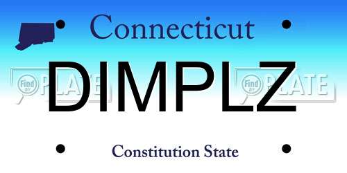 DIMPLZ Connecticut License Plate