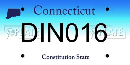DIN016 Connecticut License Plate