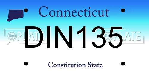 DIN135 Connecticut License Plate