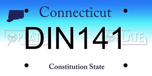 DIN141 Connecticut License Plate