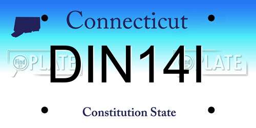 DIN14I Connecticut License Plate