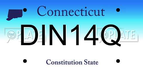 DIN14Q Connecticut License Plate