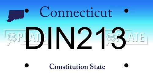 DIN213 Connecticut License Plate