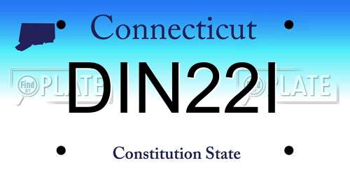 DIN22I Connecticut License Plate