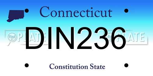 DIN236 Connecticut License Plate