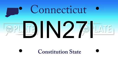 DIN27I Connecticut License Plate