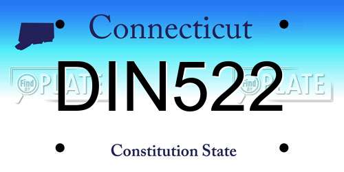 DIN522 Connecticut License Plate