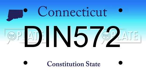 DIN572 Connecticut License Plate