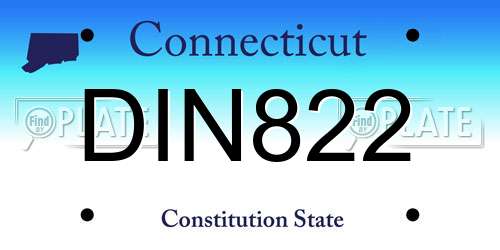 DIN822 Connecticut License Plate