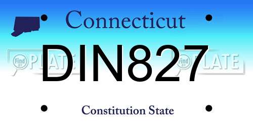 DIN827 Connecticut License Plate