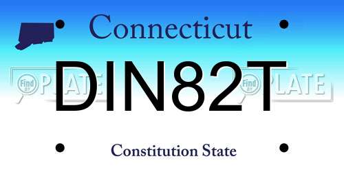 DIN82T Connecticut License Plate