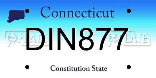 DIN877 Connecticut License Plate