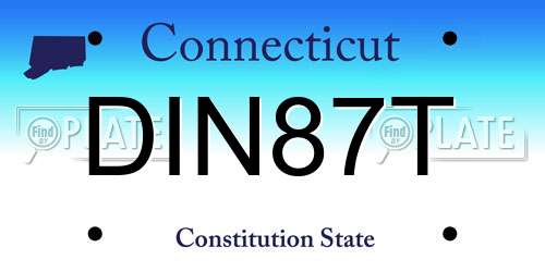 DIN87T Connecticut License Plate