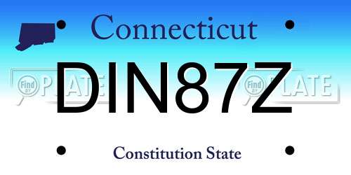 DIN87Z Connecticut License Plate