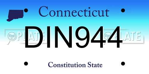 DIN944 Connecticut License Plate