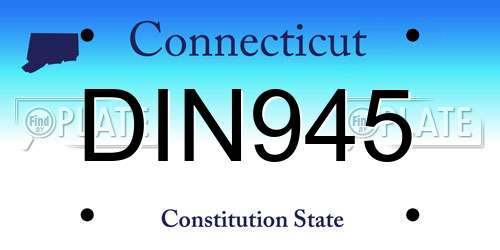 DIN945 Connecticut License Plate