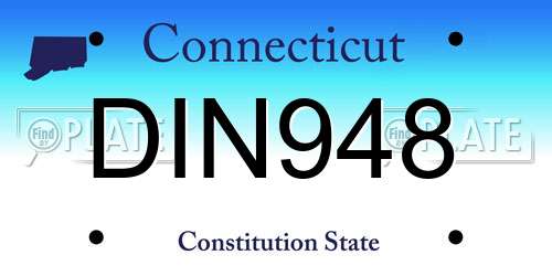 DIN948 Connecticut License Plate