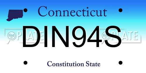 DIN94S Connecticut License Plate