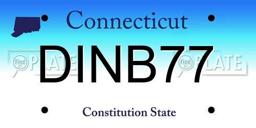 DINB77 Connecticut License Plate