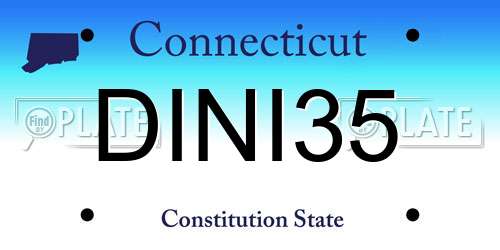 DINI35 Connecticut License Plate
