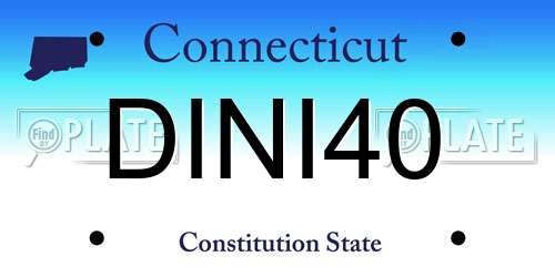 DINI40 Connecticut License Plate